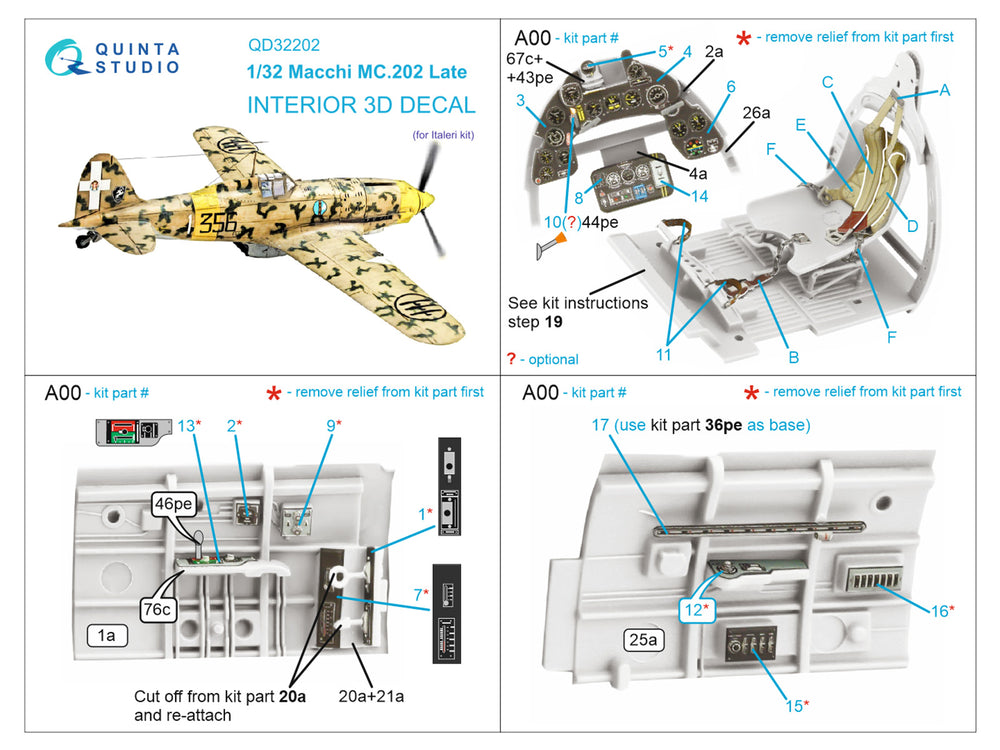 Quinta Studio QD32202 1:32 Macchi C.202 Folgore Late
