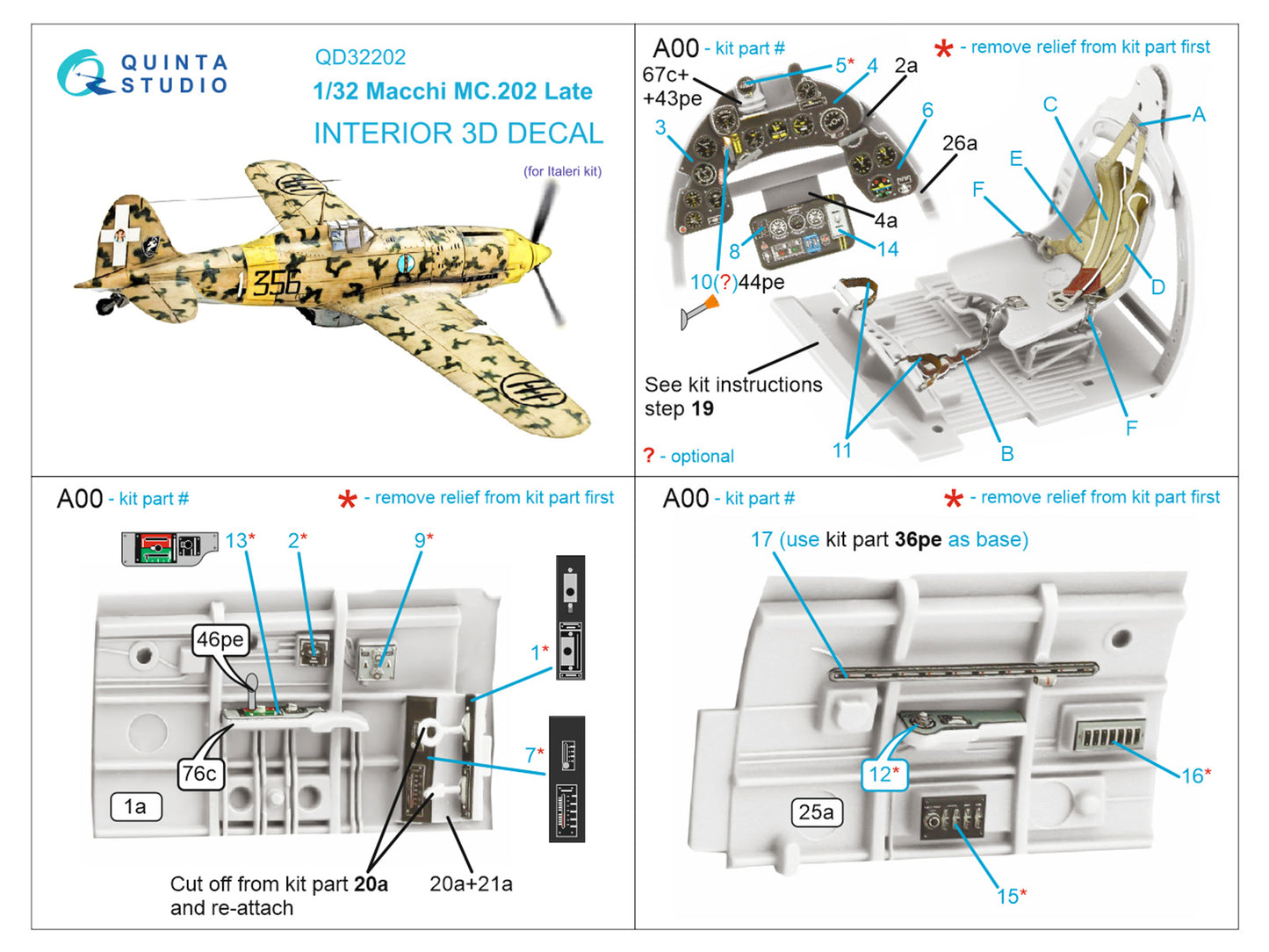 Quinta Studio QD32202 1:32 Macchi C.202 Folgore Late