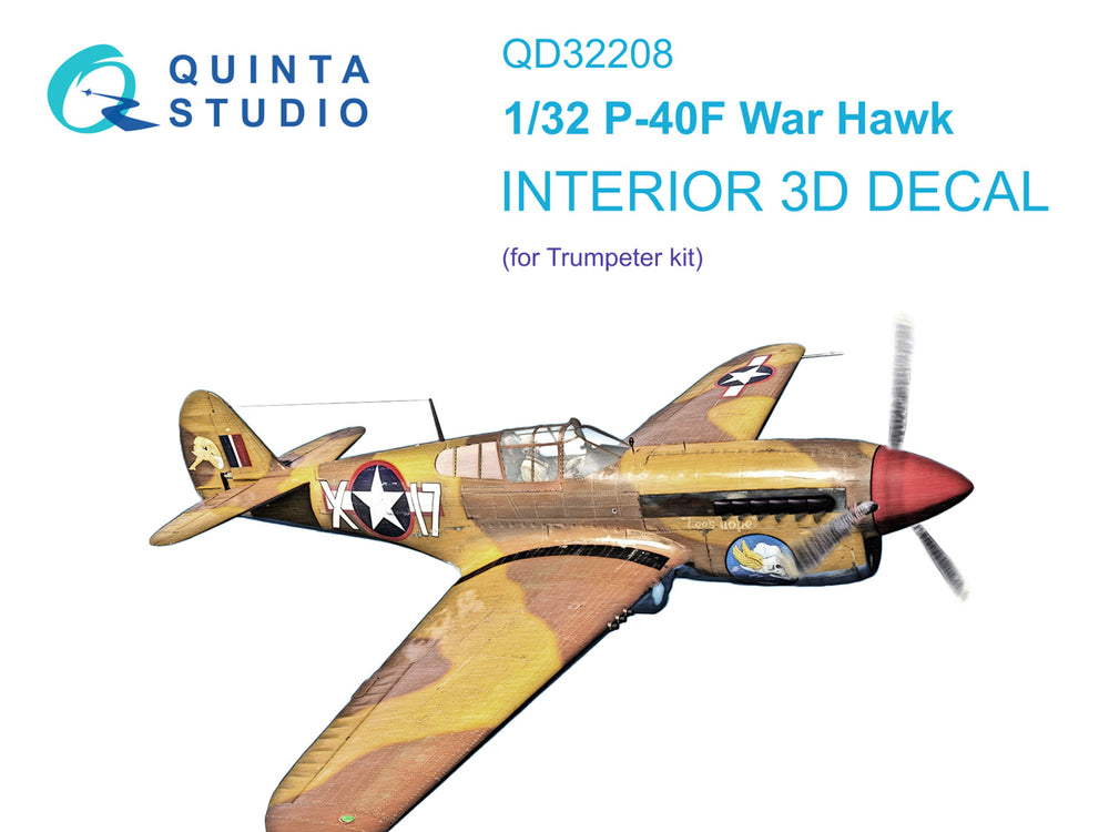 Quinta Studio QD32208 1:32 P-40F Warhawk 3D Interior Decal