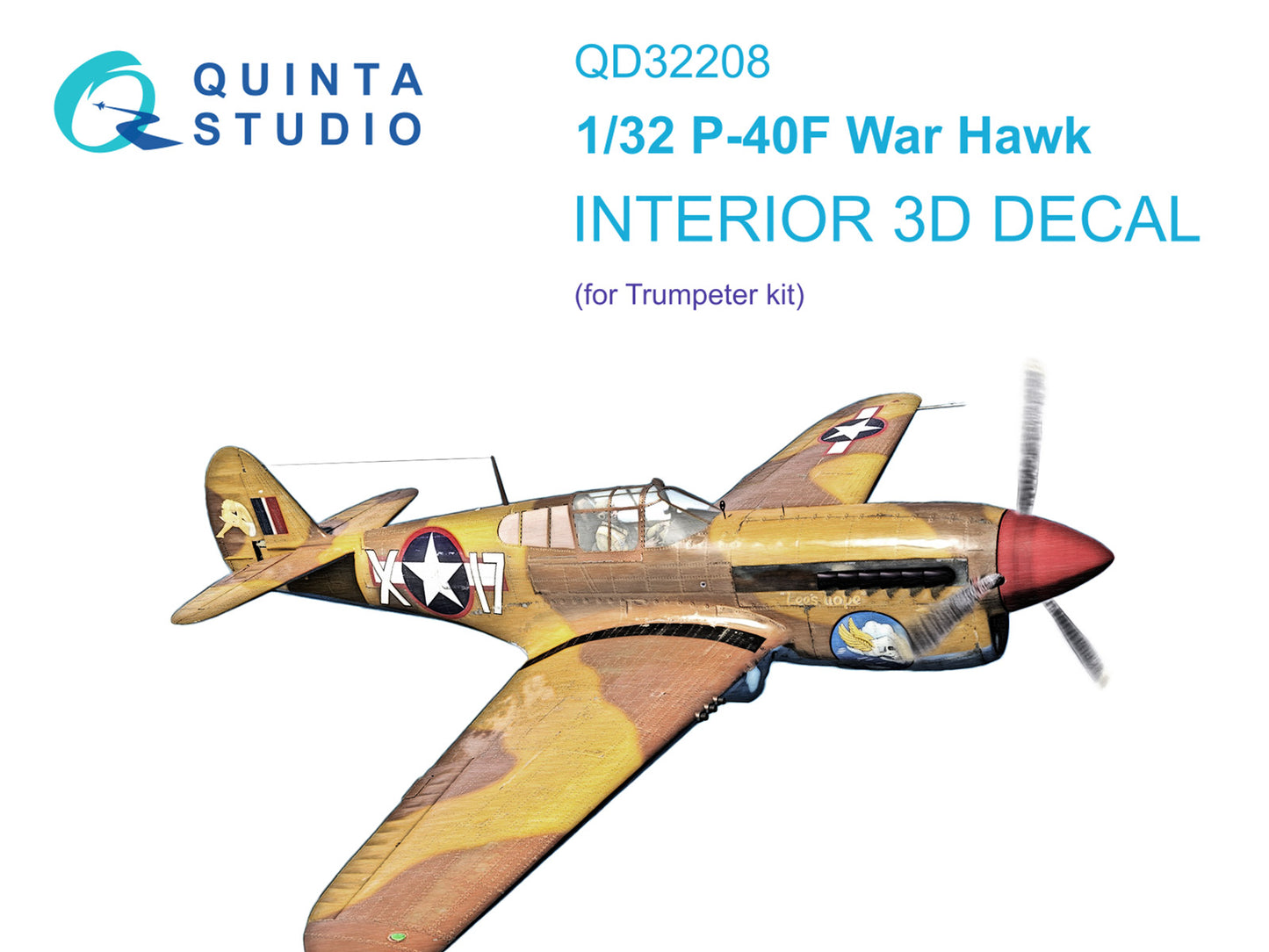 Quinta Studio QD32208 1:32 P-40F Warhawk 3D Interior Decal