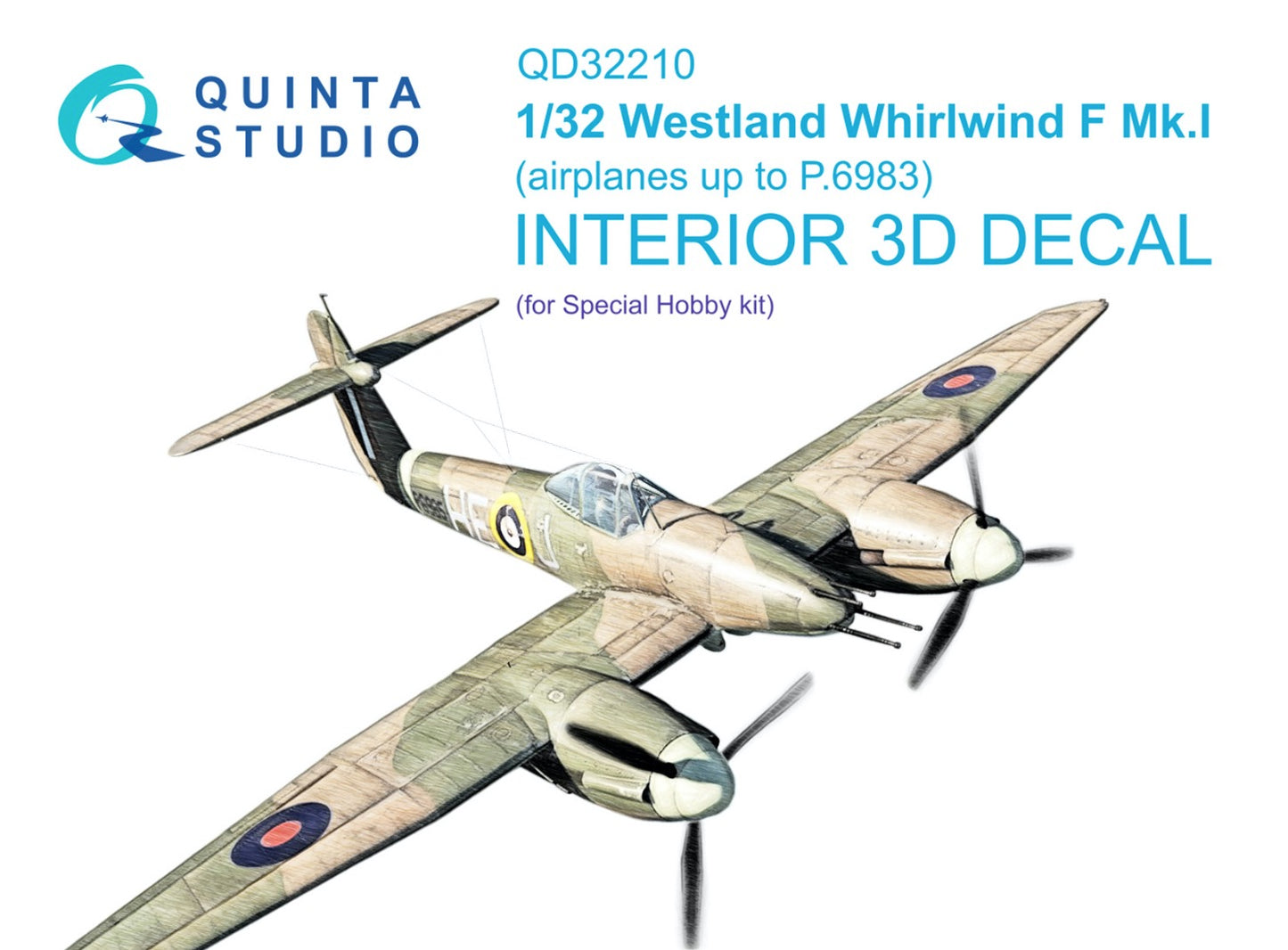 Quinta Studio QD32210 1:32 Whirlwind Mk.I 3D Interior Decal