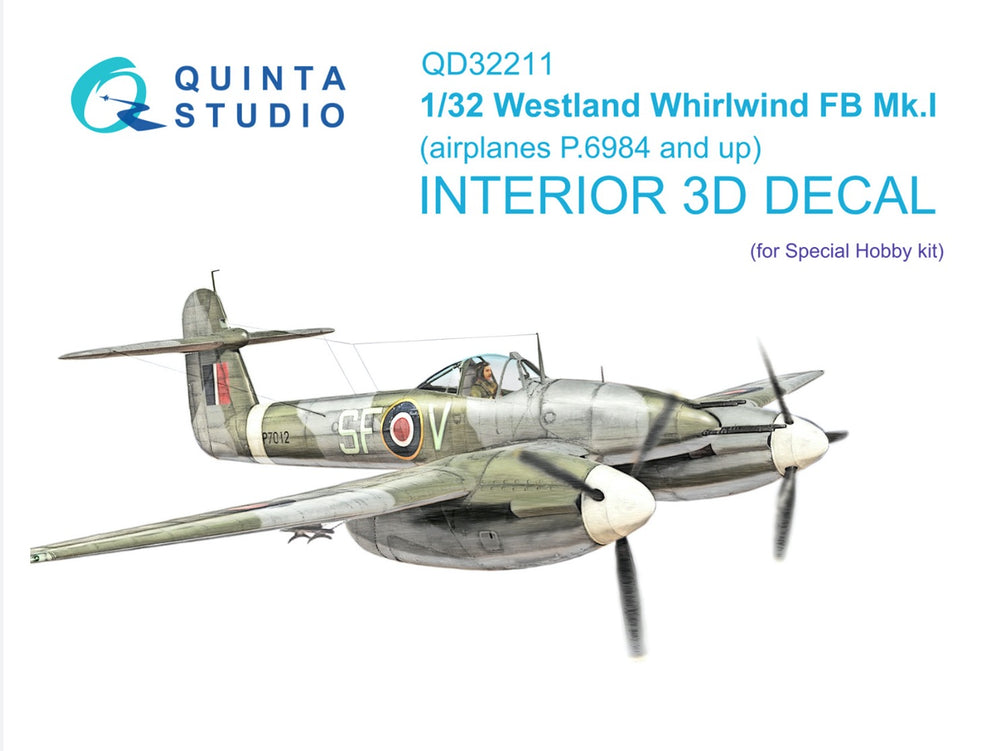 Quinta Studio QD32211 1:32 Westland Whirlwind FB Mk.I