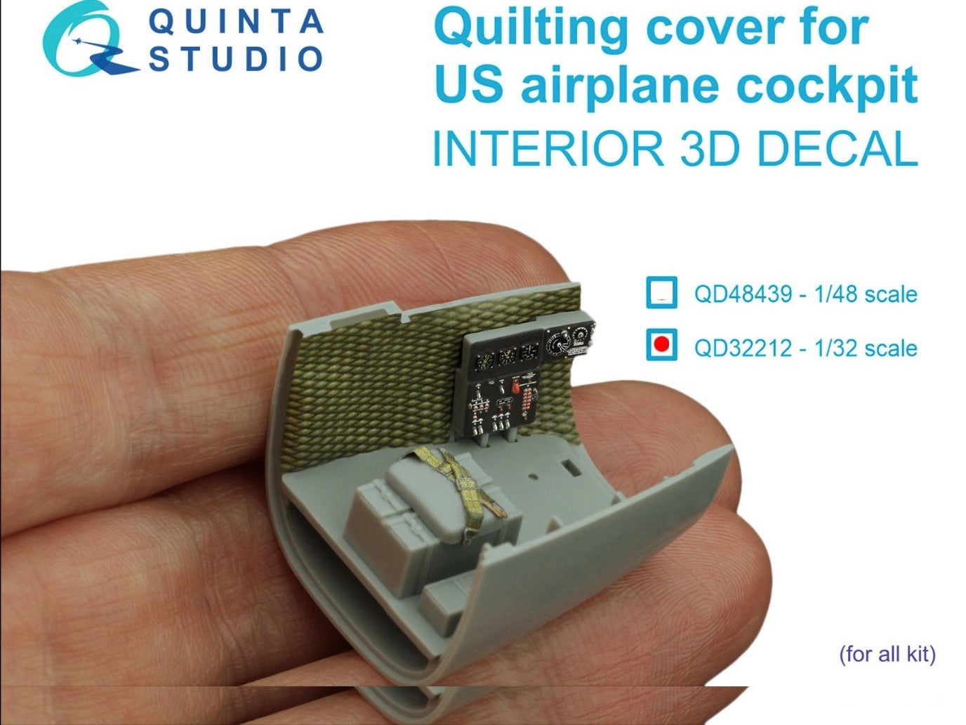 Quinta Studio QD32212 1:32 Quilting cover for US airplane cockpit