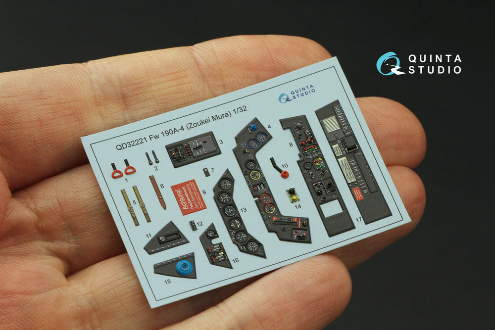 Quinta Studio QD32221 1:32 Fw-190A-4 3D Interior Decal