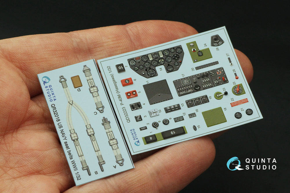 Quinta Studio QD32223 1:32 Curtiss P-40M 3D-Printed Interior Decals