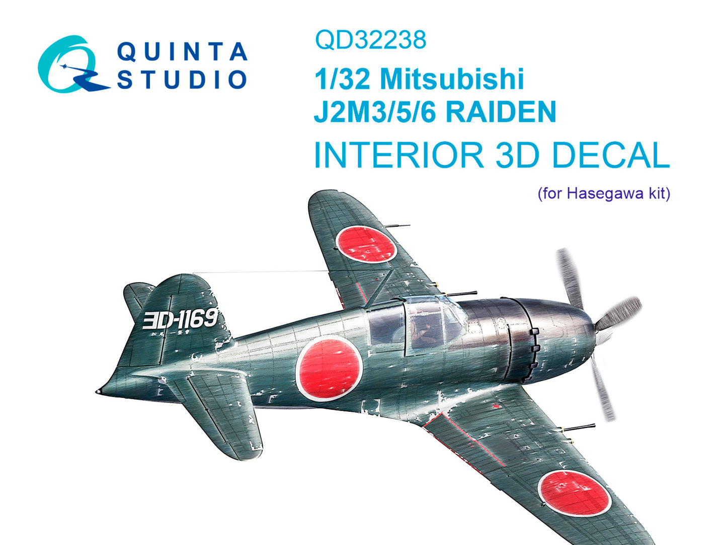 Quinta Studio QD32238 1:32 J2M3/5/6 Raiden 3D Interior Decal