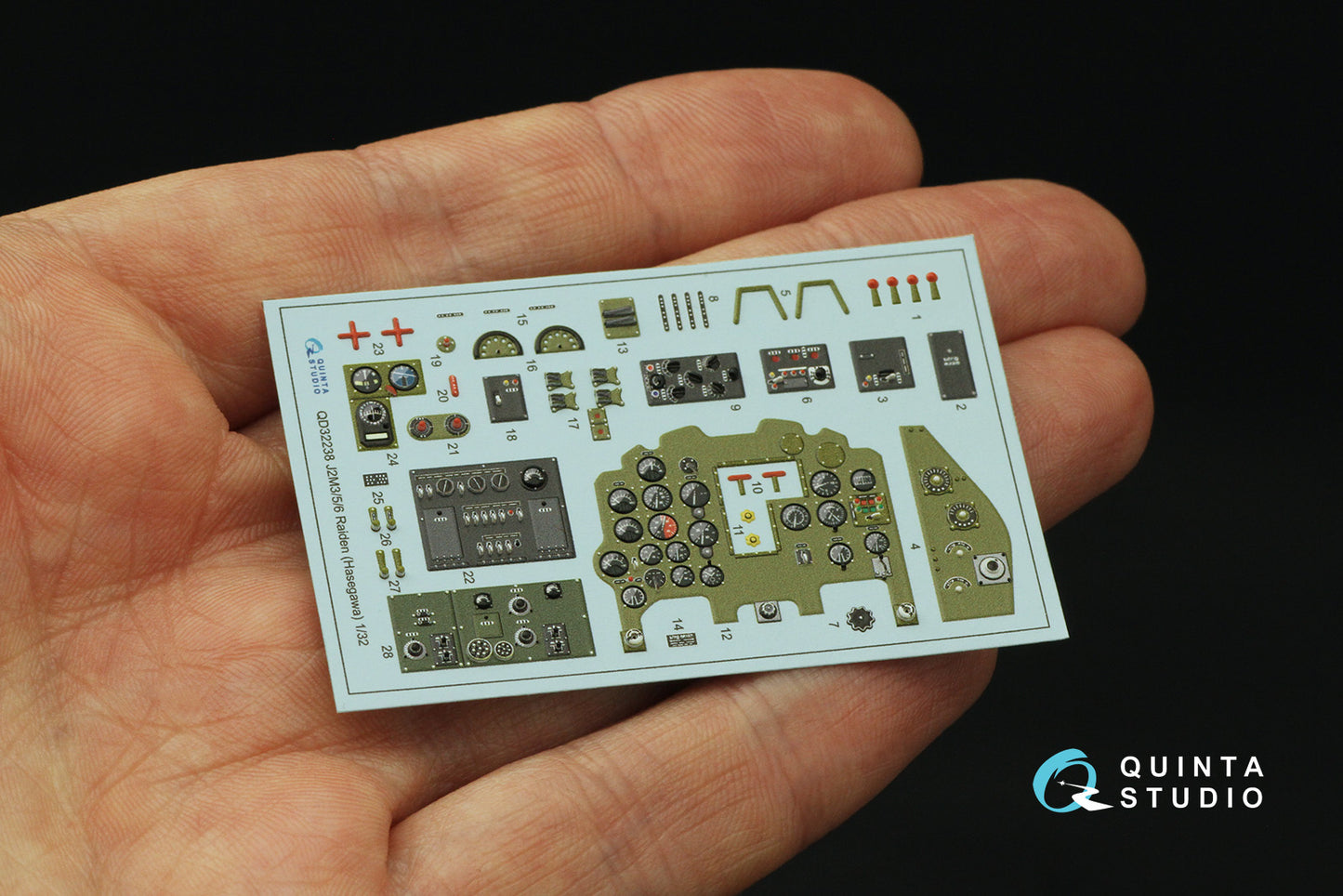 Quinta Studio QD32238 1:32 J2M3/5/6 Raiden 3D Interior Decal