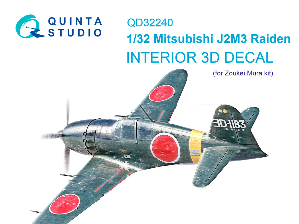 Quinta Studio QD32240 1:32 J2M3 Raiden 3D Interior Decal