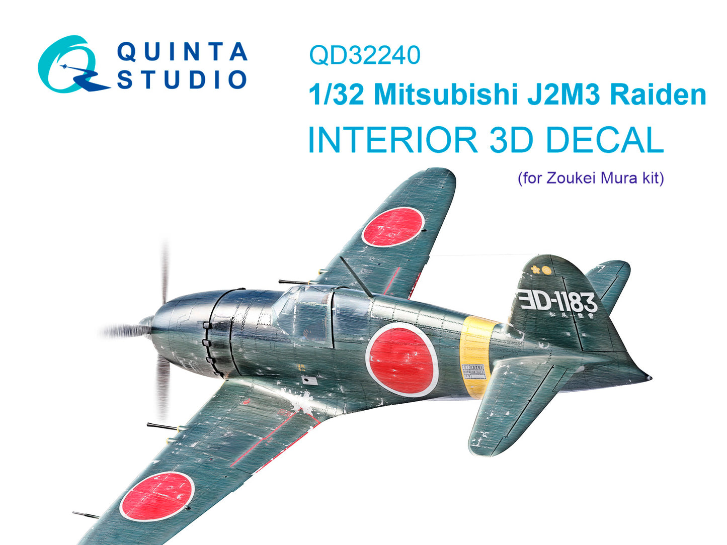Quinta Studio QD32240 1:32 J2M3 Raiden 3D Interior Decal