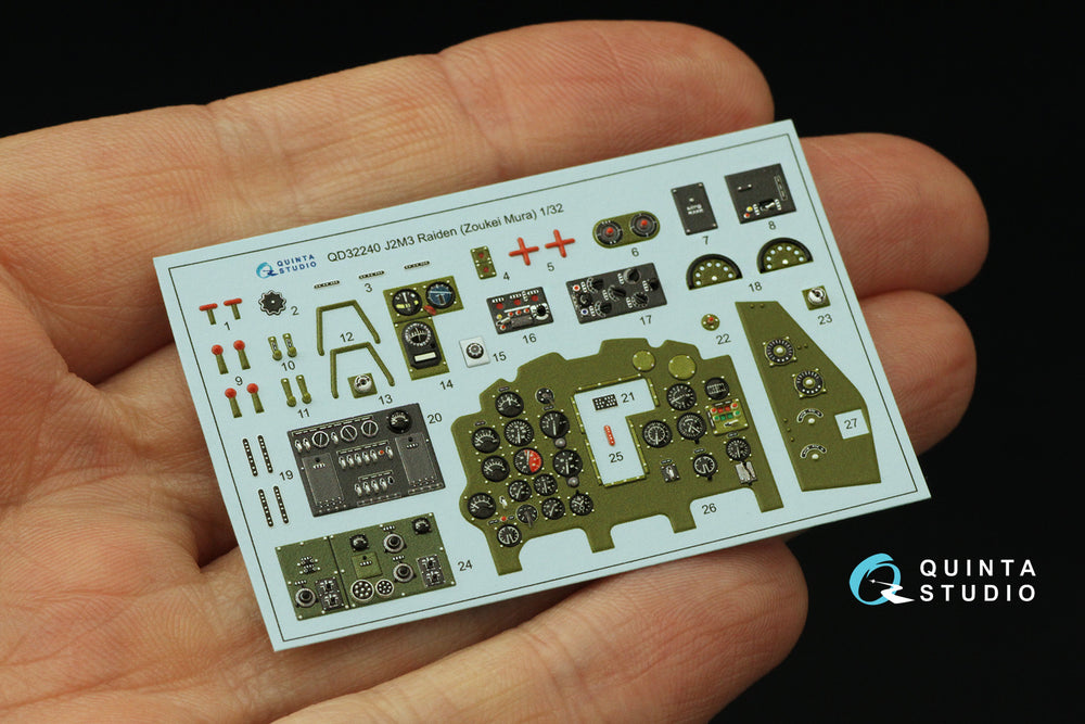 Quinta Studio QD32240 1:32 J2M3 Raiden 3D Interior Decal