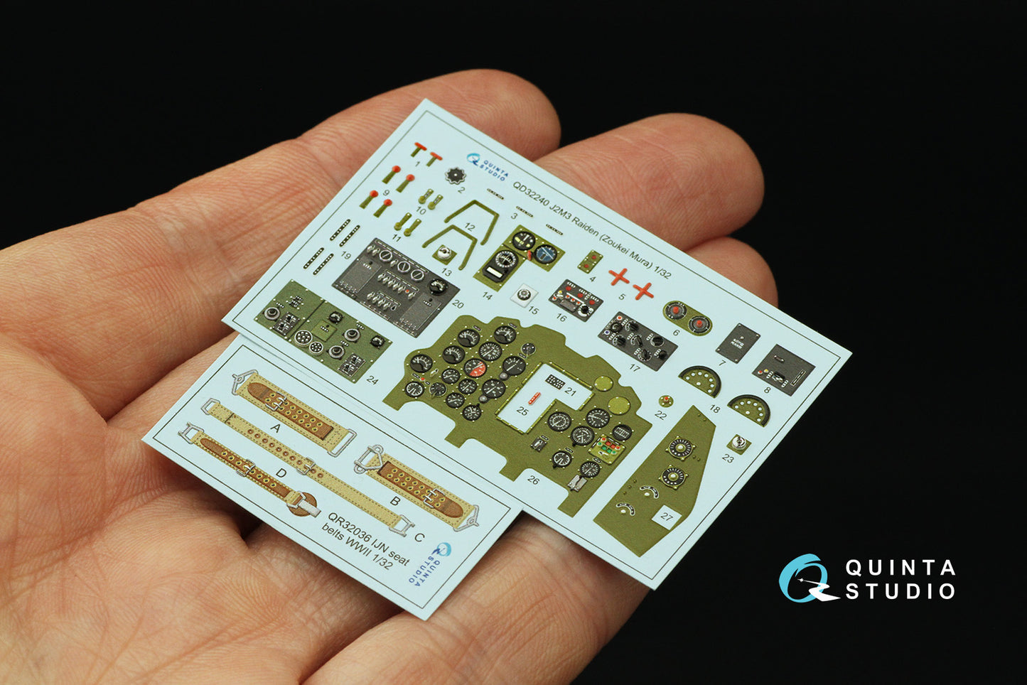Quinta Studio QD32240 1:32 J2M3 Raiden 3D Interior Decal
