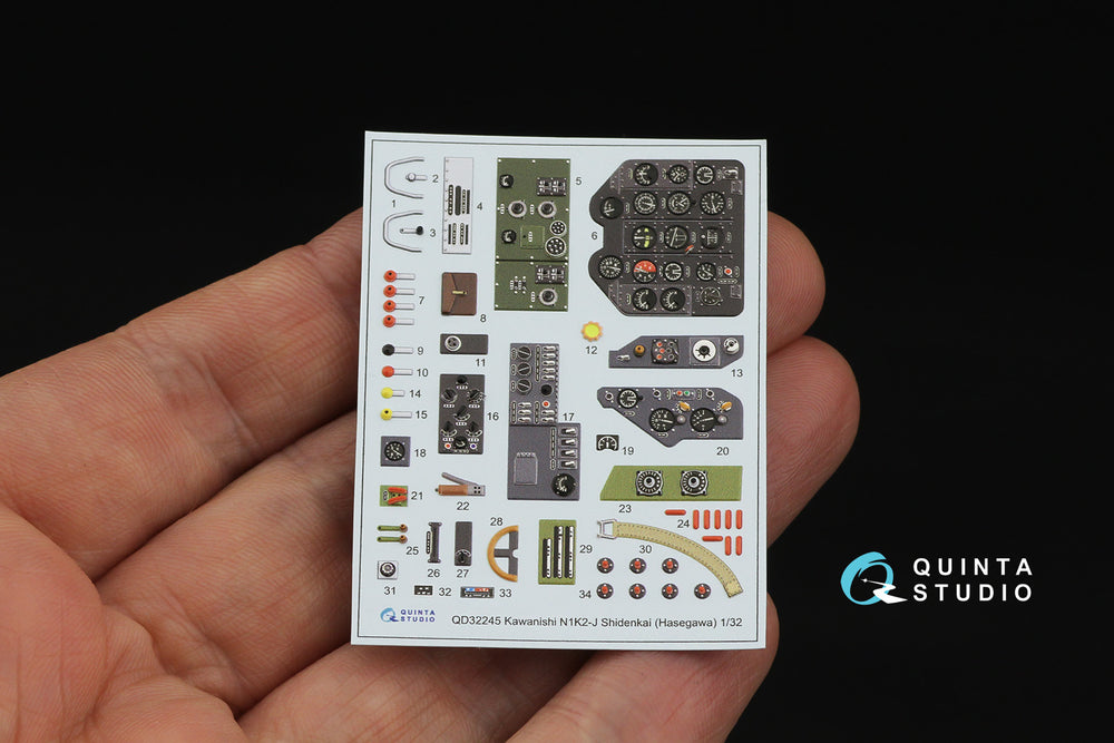 Quinta Studio QD32245 1:32 N1K2-J Shiden kai 3D Interior Decal