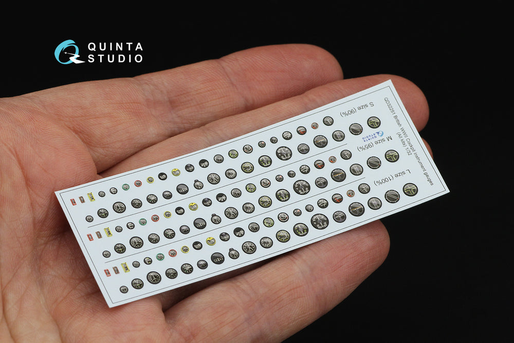 Quinta Studio QD32251 1:32 WWII British Instrument Gauges 3D Interior