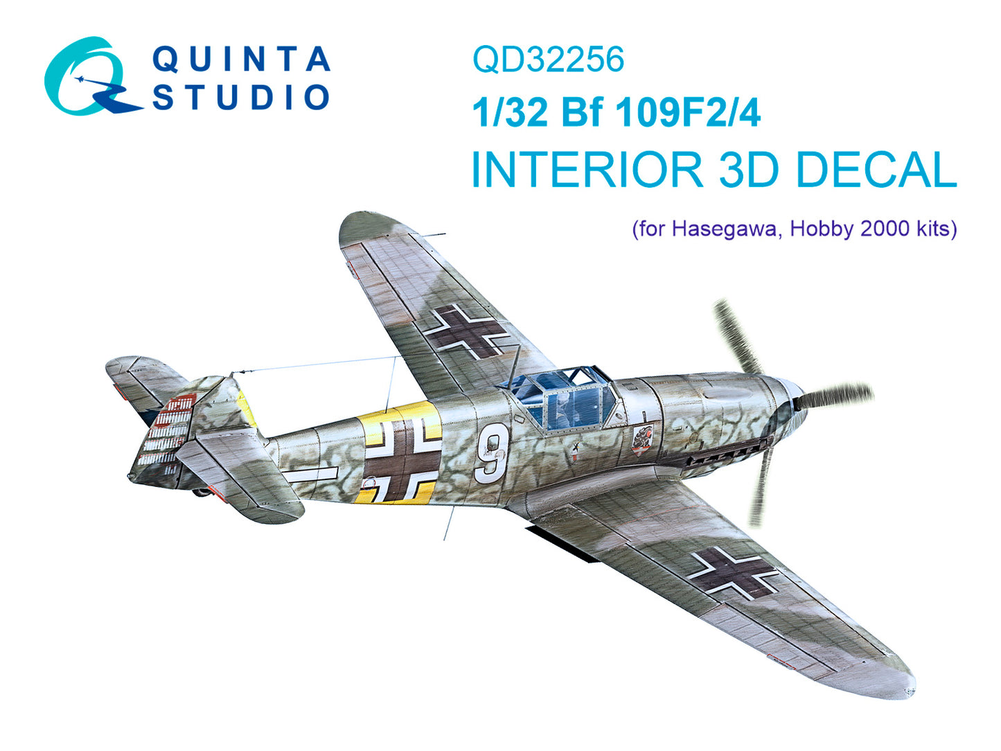 Quinta Studio QD32256 1:32 Bf-109F2/F4 3D Interior Decal
