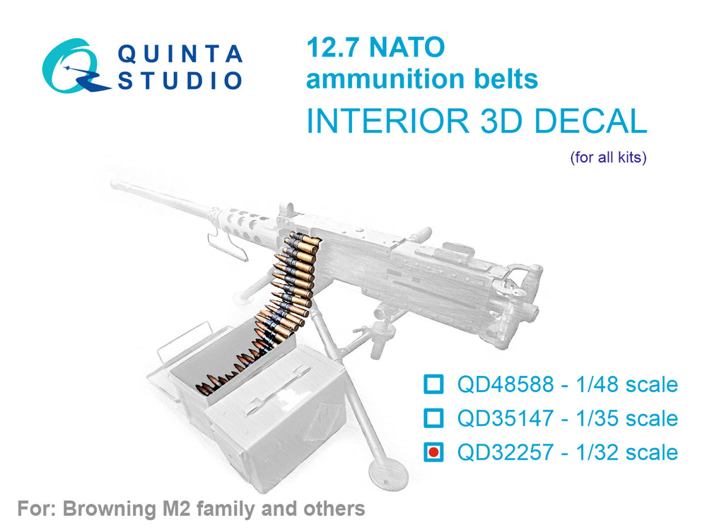 Quinta Studio QD32257 1:32 NATO 12.7 ammunition belts