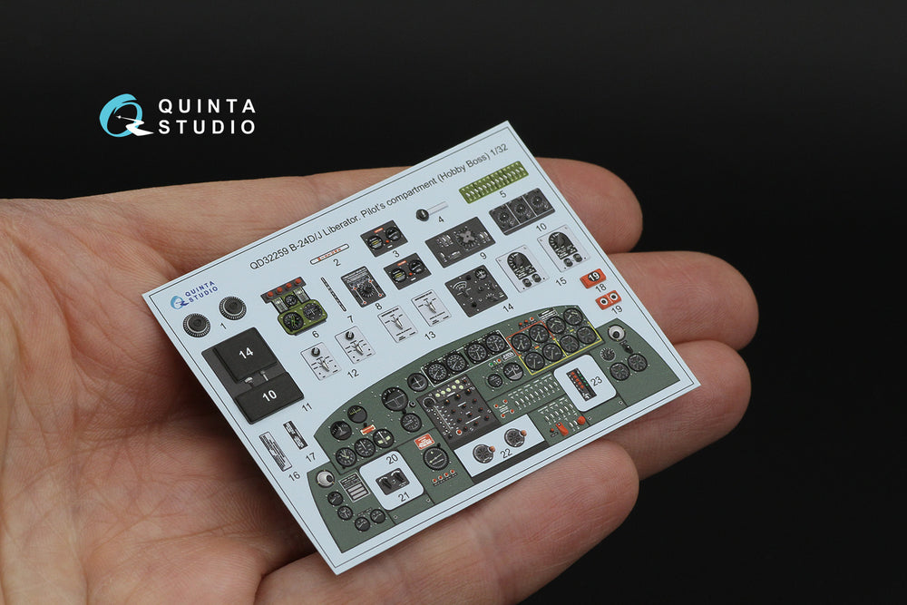 Quinta Studio QD32259 1:32 B-24D/J Pilot Compartment 3D Interior