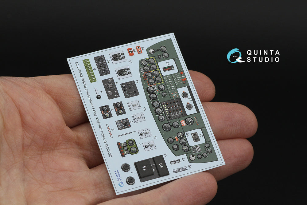 Quinta Studio QD32259 1:32 B-24D/J Pilot Compartment 3D Interior