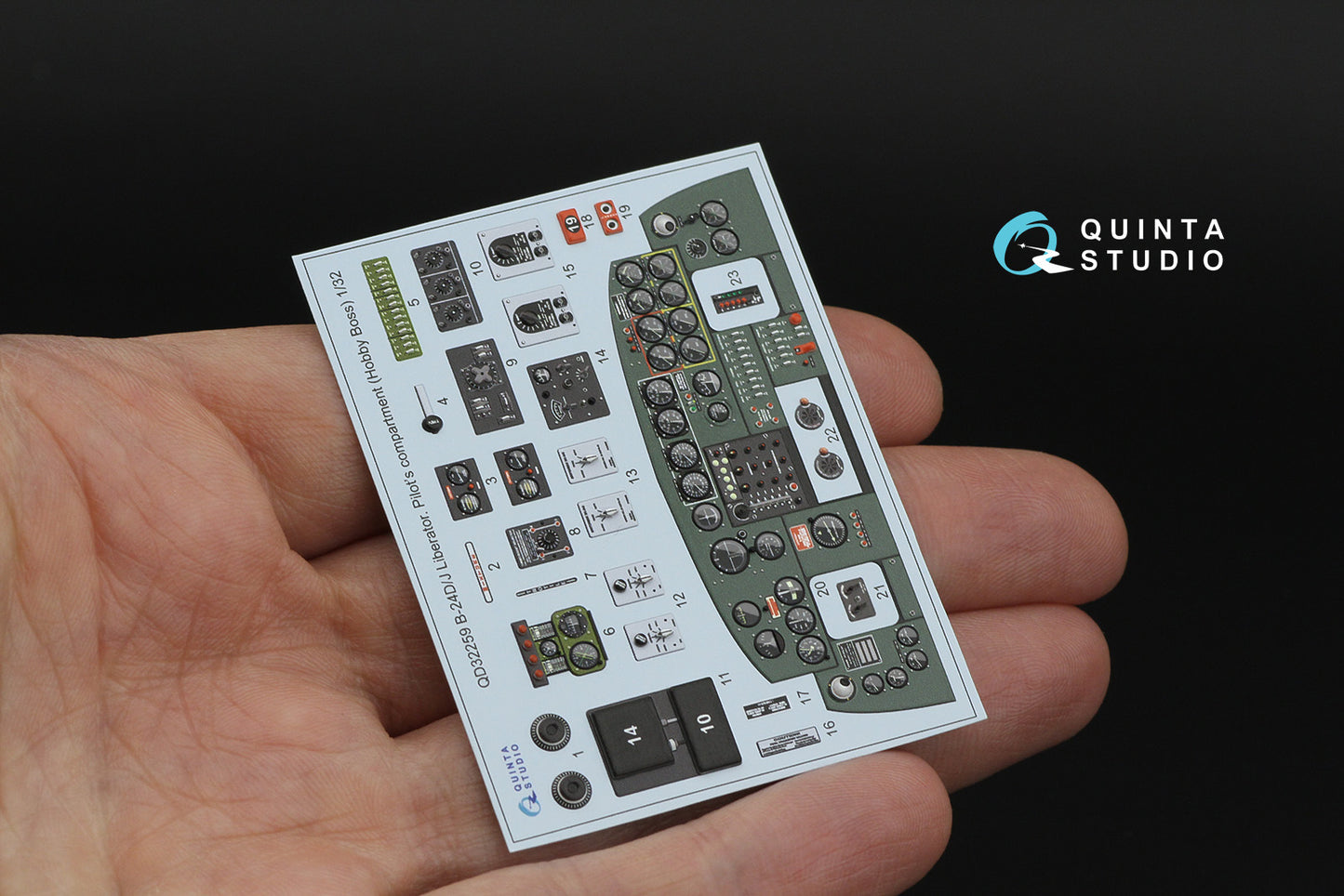 Quinta Studio QD32259 1:32 B-24D/J Pilot Compartment 3D Interior
