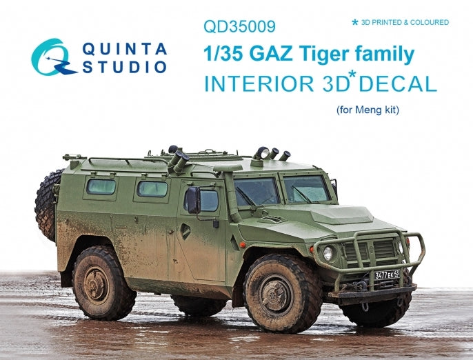 Quinta Studio QD35009 1:35 GAZ Tiger Family 3D Interior Decal