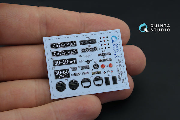 Quinta Studio QD35010 1:35 UAZ 469 3D-Printed coloured Interior on decal paper