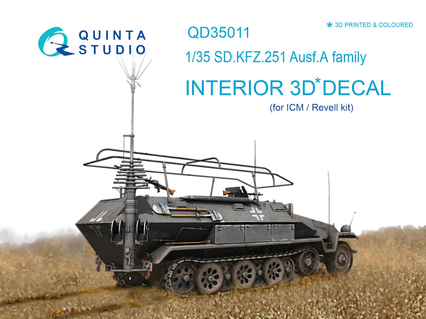 Quinta Studio QD35011 1:35 Sd.Kfz.251/1 Ausf.A 3D Interior Decal