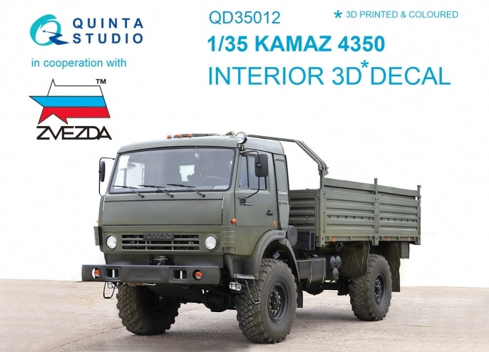 Quinta Studio QD35012 1:35 KAMAZ 4350 Mustang 3D Interior Decal