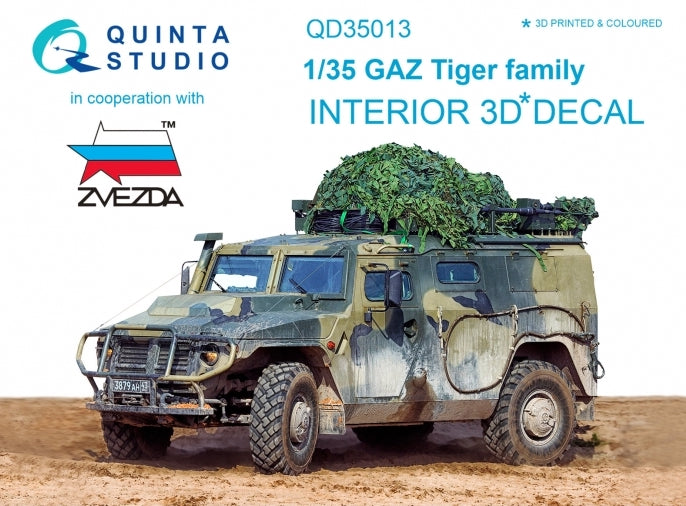 Quinta Studio QD35013 1:35 GAZ Tiger Family 3D Interior Decal