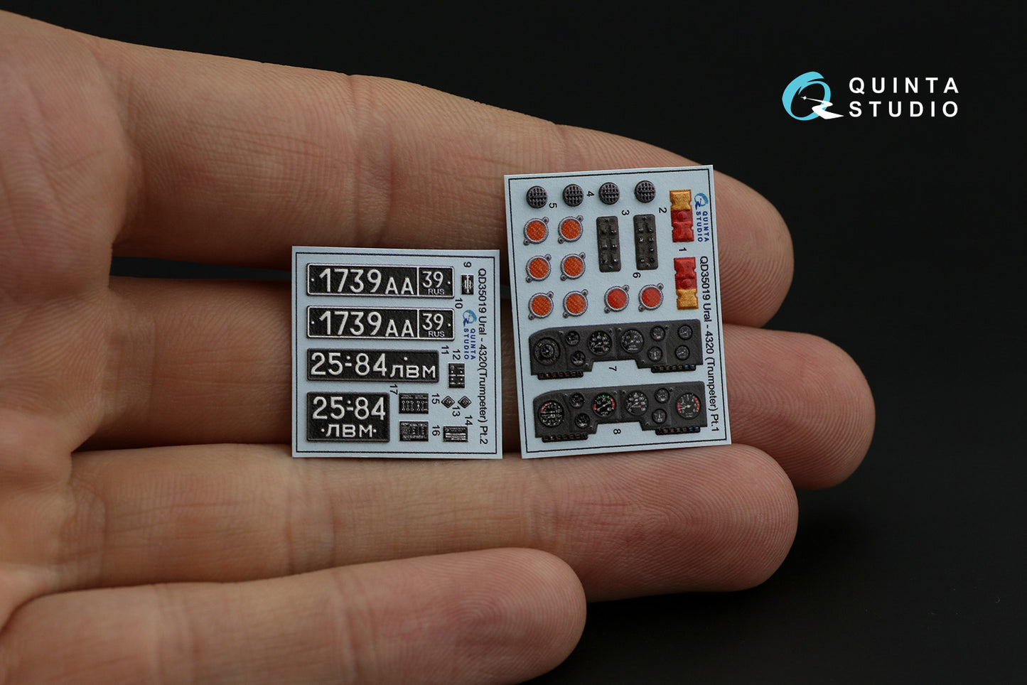 Quinta Studio QD35019 1:35 Ural-4320 3D-Printed coloured Interior on decal paper