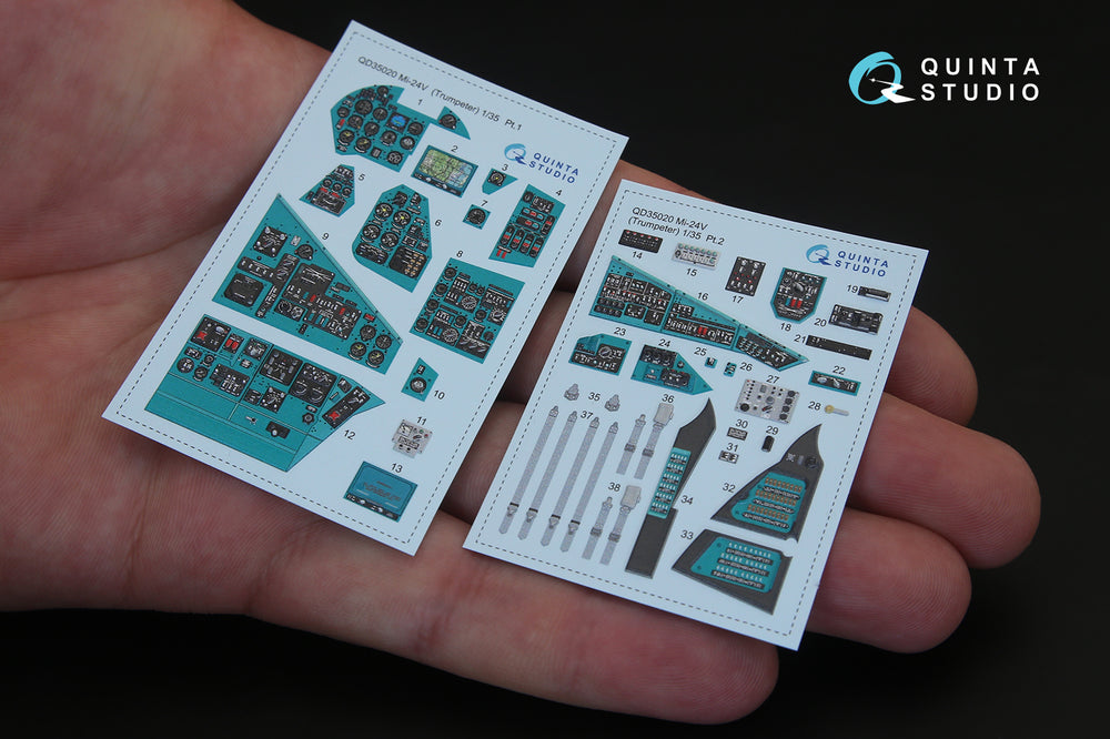 Quinta Studio QD35020 1:35 Mil Mi-24V 3D-Printed Interior Decals