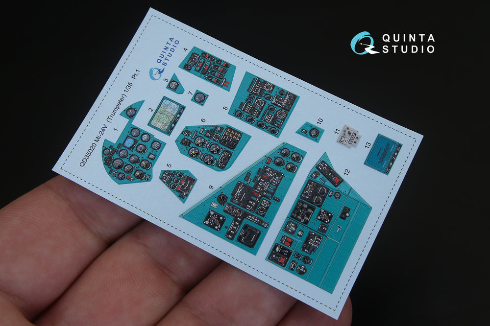 Quinta Studio QD35020 1:35 Mil Mi-24V 3D-Printed Interior Decals