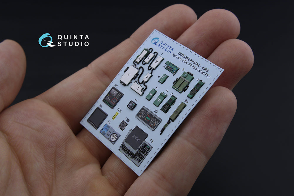 Quinta Studio QD35022 1:35 KAMAZ K-4386 Typhoon VDV 3D Interior