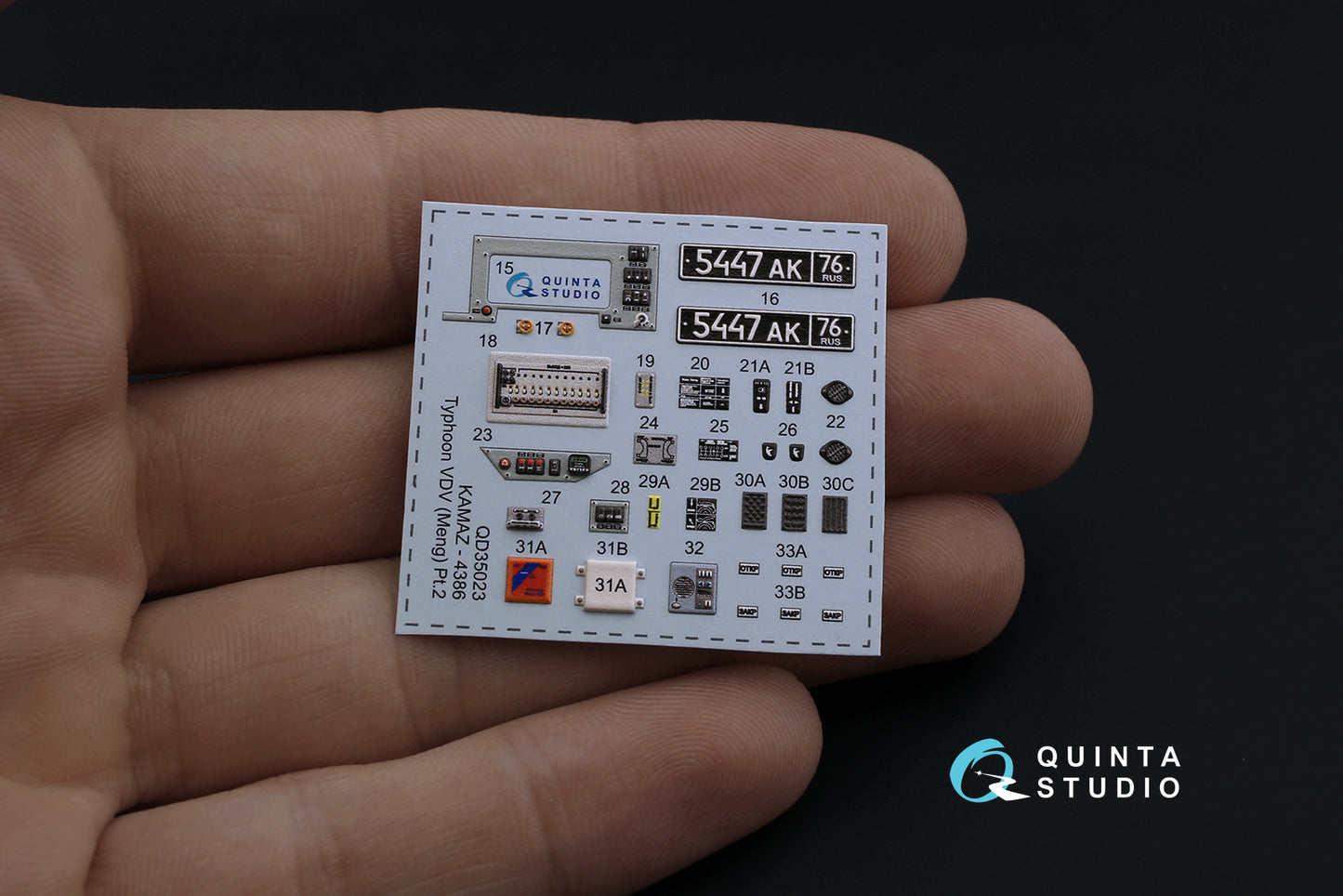 Quinta Studio QD35023 1:35 K-4386 Typhoon VDV 3D Interior Decal