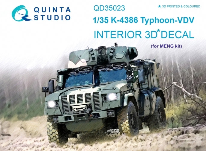 Quinta Studio QD35023 1:35 K-4386 Typhoon VDV 3D Interior Decal