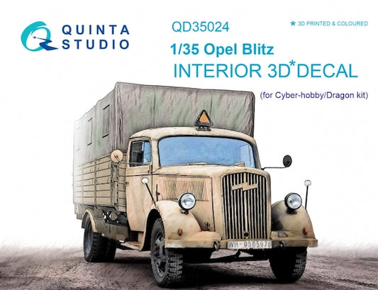 Quinta Studio QD35024 1:35 Opel Blitz 3D-Printed Interior Decals