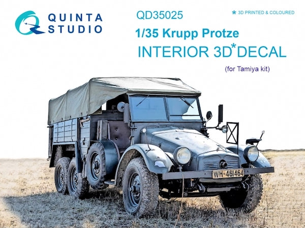 Quinta Studio QD35025 1:35 Krupp Protze 3D-Printed Interior Decals