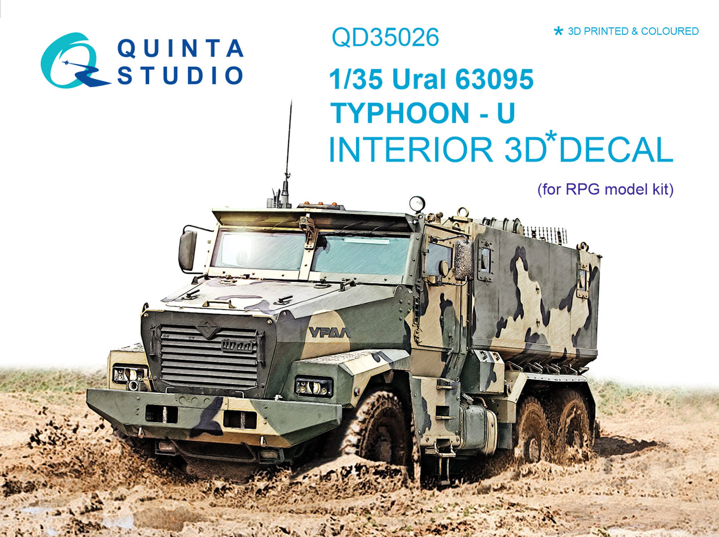 Quinta Studio QD35026 1:35 Ural 63095 TYPHOON-U 3D Interior Decal