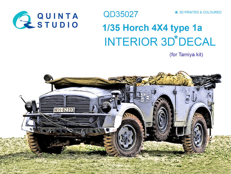Quinta Studio QD35027 1:35 Horch 4X4 type 1a 3D Interior Decal