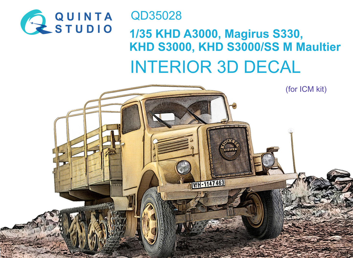 Quinta Studio QD35028 1:35 KHD A3000/S3000 Maultier 3D Interior