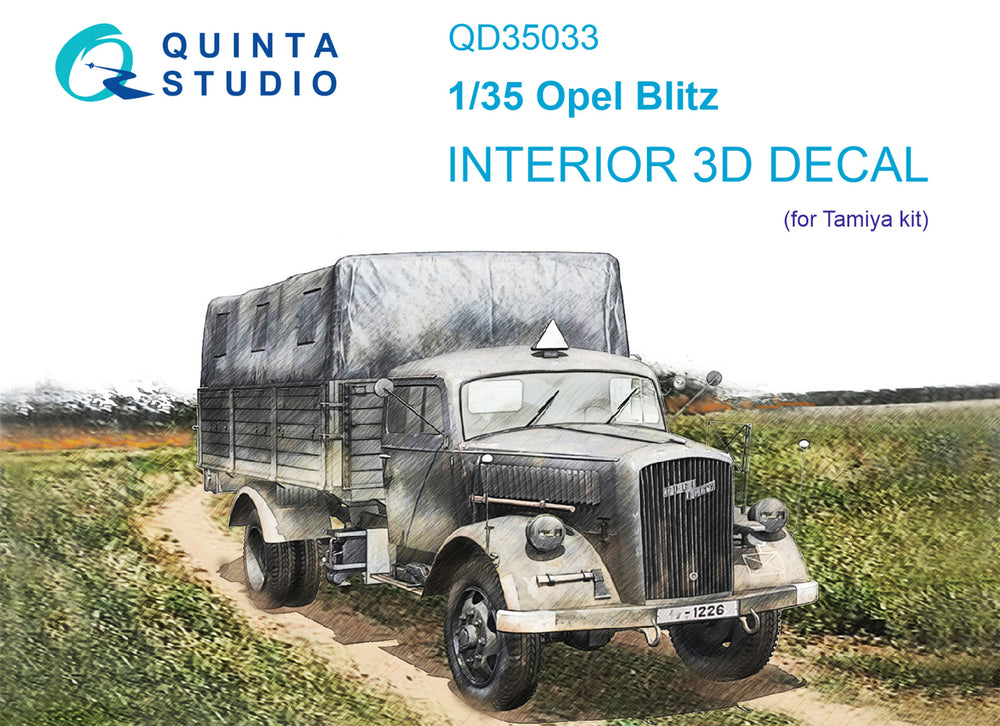Quinta Studio QD35033 1:35 Opel Blitz 3D-Printed Interior Decals