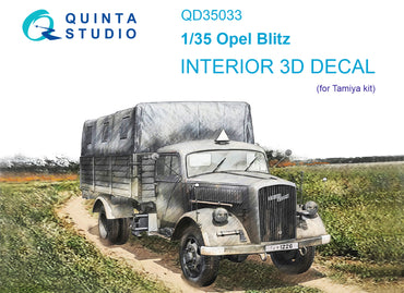 Quinta Studio QD35033 1:35 Opel Blitz 3D-Printed Interior Decals