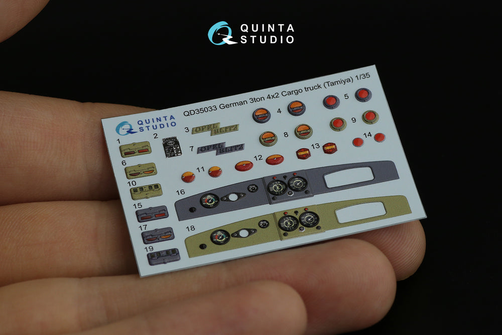 Quinta Studio QD35033 1:35 Opel Blitz 3D-Printed Interior Decals
