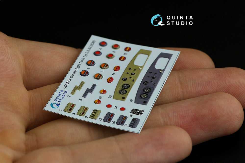 Quinta Studio QD35034 1:35 Opel Blitz 3D-Printed Interior Decals