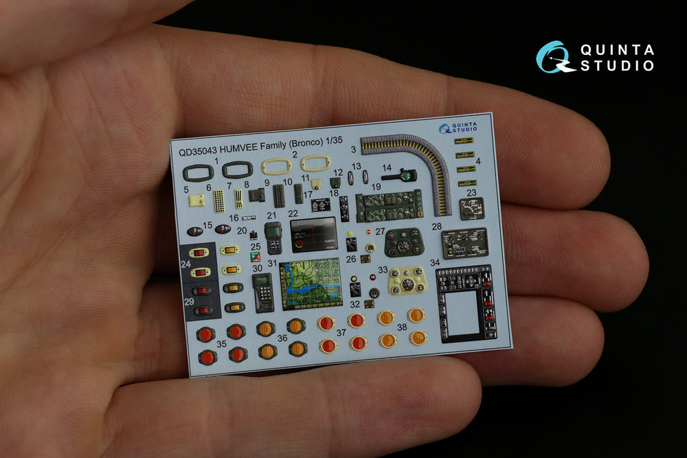 Quinta Studio QD35043 1:35 HUMVEE Family 3D-Printed Interior Decals