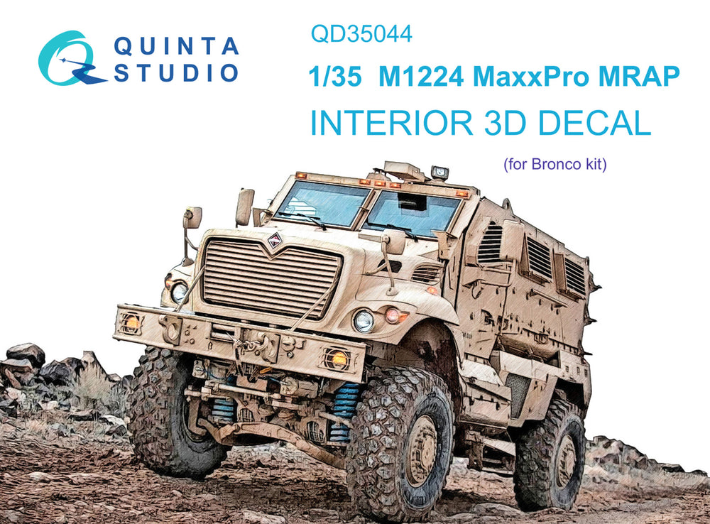 Quinta Studio QD35044 1:35 M1224 MaxxPro MRAP 3D Interior Decal