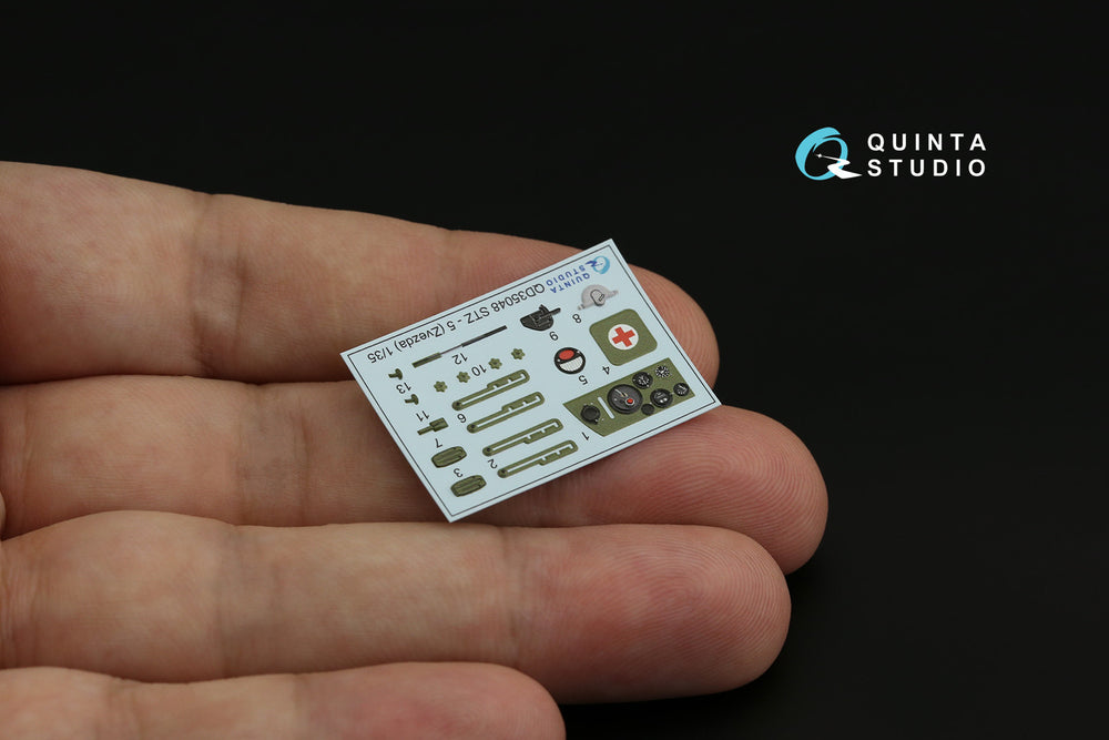 Quinta Studio QD35048 1:35 STZ-5 3D-Printed coloured Interior on decal paper