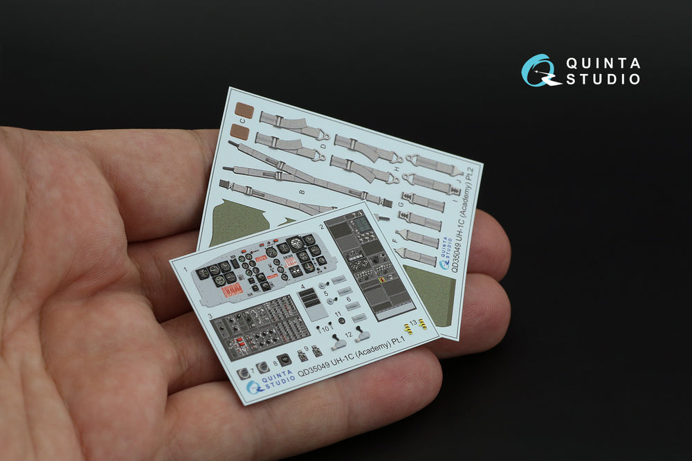 Quinta Studio QD35049 1:35 Bell UH-1C 3D-Printed Interior Decals