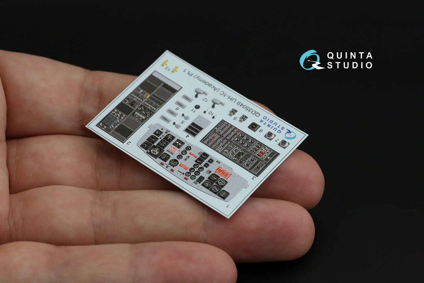 Quinta Studio QD35049 1:35 Bell UH-1C 3D-Printed Interior Decals
