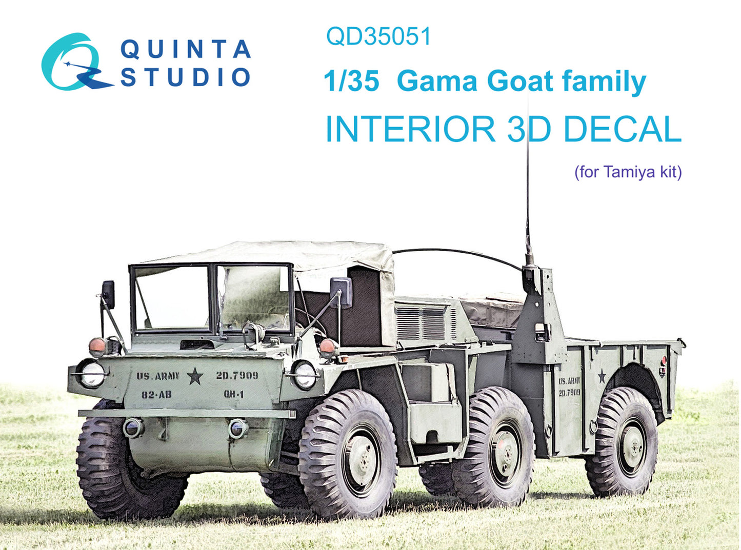 Quinta Studio QD35051 1:35 Gama Goat Family 3D Interior Decal
