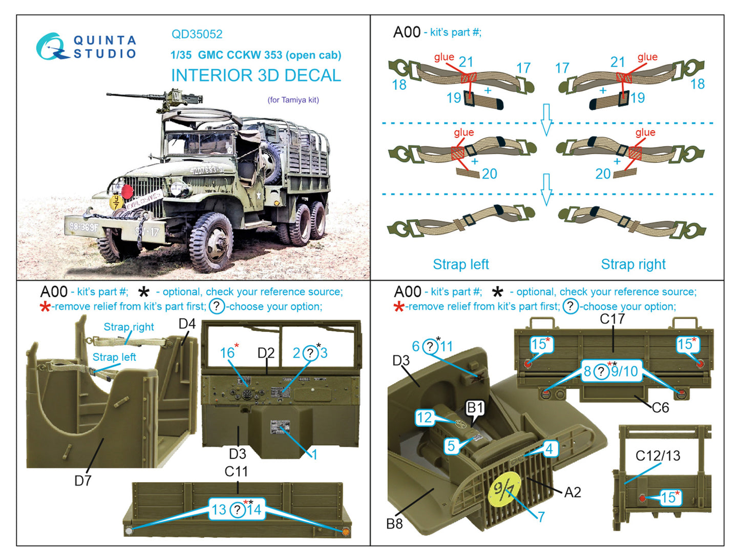 Quinta Studio QD35052 1:35 GMC CCKW 353