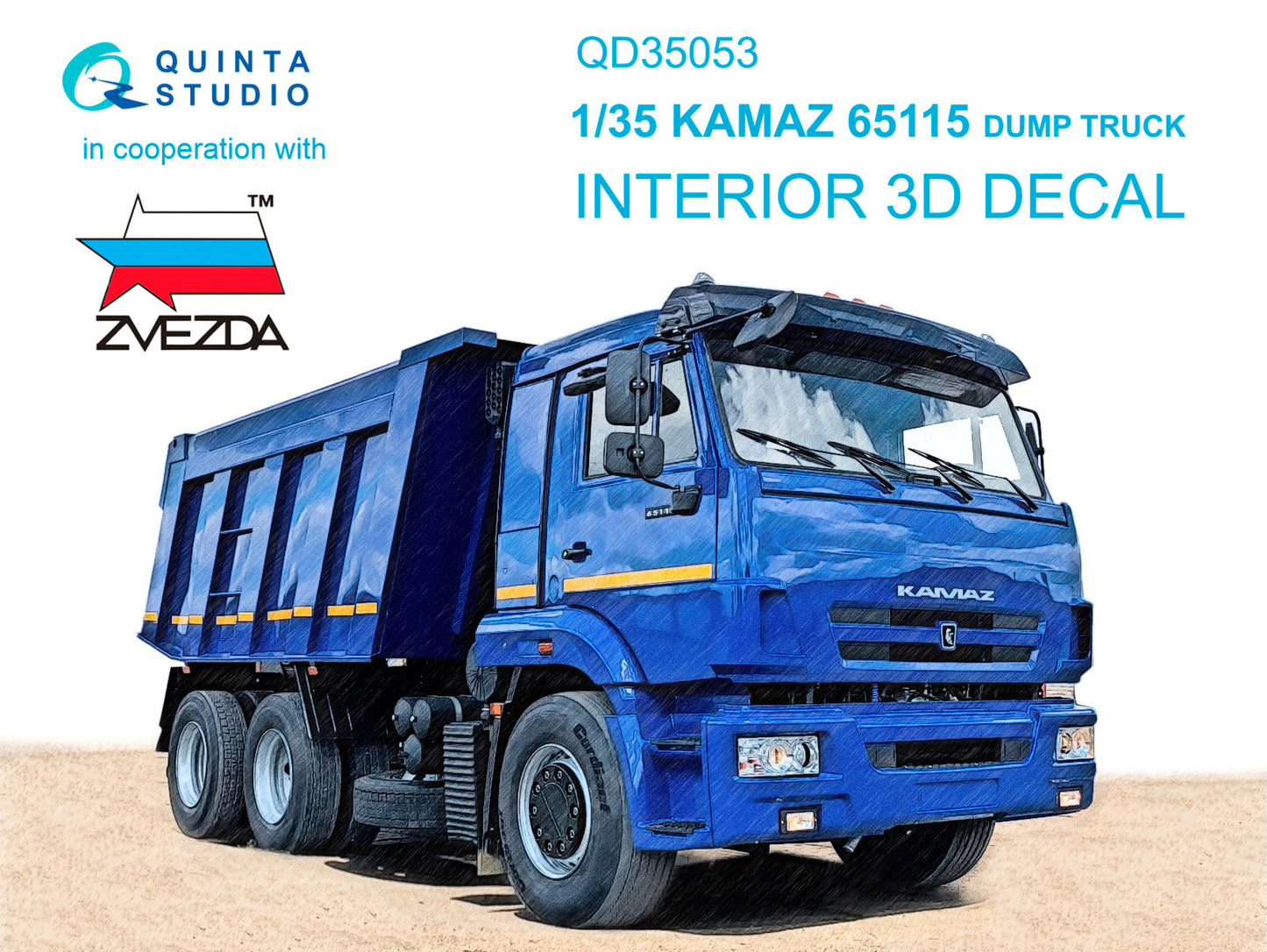 Quinta Studio QD35053 1:35 KAMAZ 65115 Dump Truck 3D Interior Decal